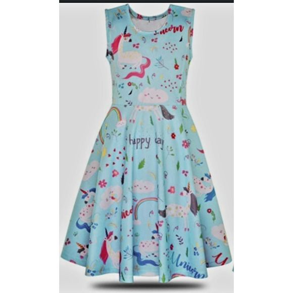NWOT MODAIOO UNICORN SKATER DRESS - Picture 1 of 3